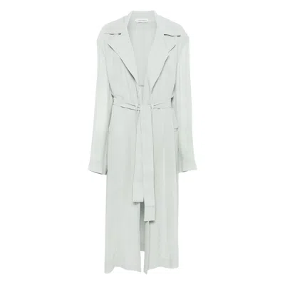 Alberta Ferretti Belted Coat In Green