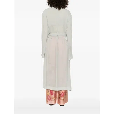 Alberta Ferretti Belted Coat In Green