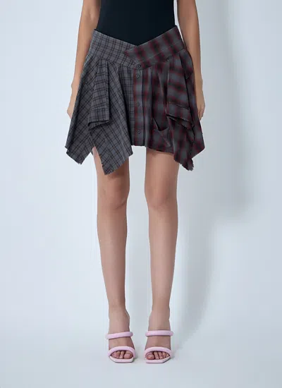 Alexander Wang Women De-constructed Mini Skirt In Red