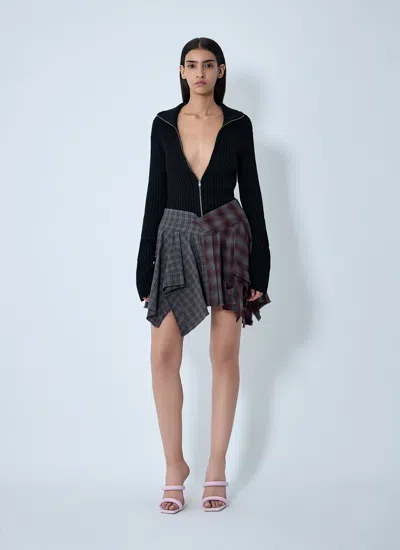 Alexander Wang Women De-constructed Mini Skirt In Red