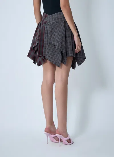Alexander Wang Women De-constructed Mini Skirt In Red