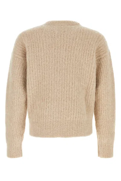 Ami Alexandre Mattiussi Ami Men Ribbed Crew Neck Sweater In Brown