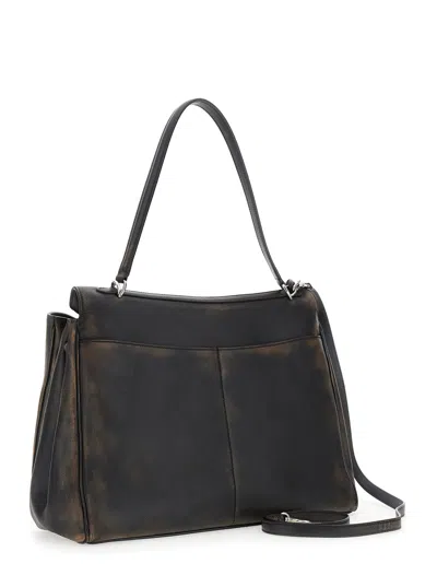 Balenciaga Men 'rodeo' Brown Large Shoulder Bag With Removable Shoulder Strap In Leather Man In Multi