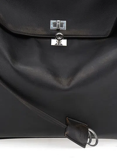 Balenciaga Men 'rodeo' Brown Large Shoulder Bag With Removable Shoulder Strap In Leather Man In Multi