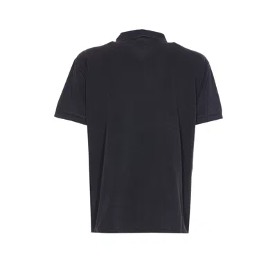 Balenciaga Cotton Piquet Polo Shirt With Lion Embroidery In Black