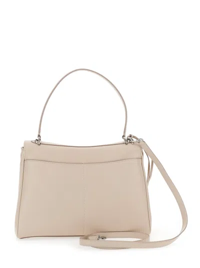 Balenciaga Women 'medium Rodeo' White Handbag With Detachable Key Holder In Smooth Leather Woman In White