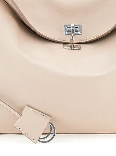 Balenciaga Women 'medium Rodeo' White Handbag With Detachable Key Holder In Smooth Leather Woman In White