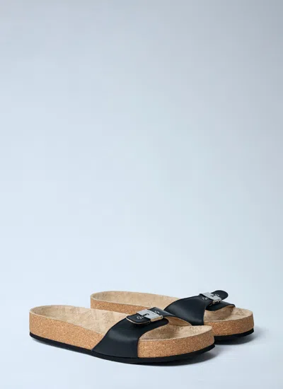 Balenciaga Scholl Collaboration Sandals Cork Sole In Brown