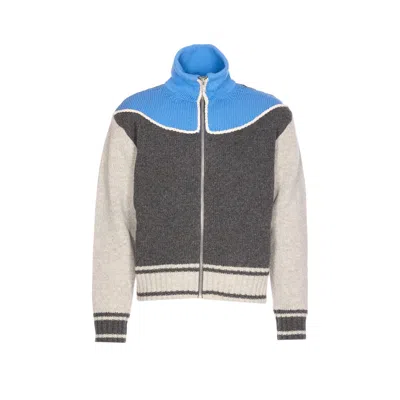Bottega Veneta Men Wool Cardigan In Gray