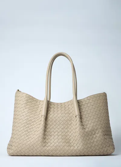 Bottega Veneta Women Large Pinacoteca Handbag In White
