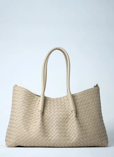 Bottega Veneta Women Large Pinacoteca Handbag In White