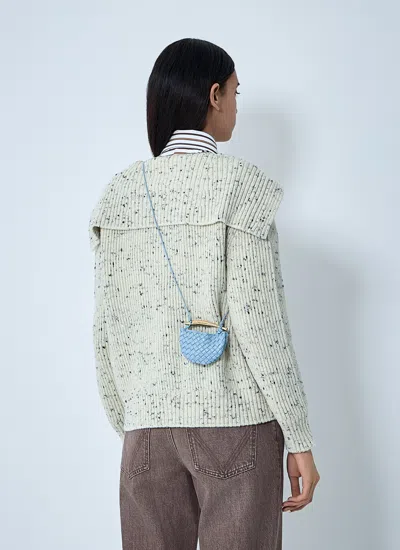 Bottega Veneta Women Miniature Sardine Crossbody Bag In Blue