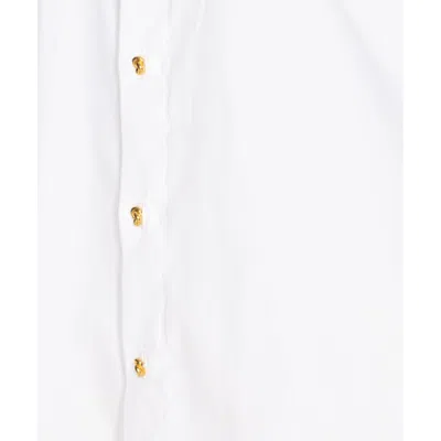Bottega Veneta Womens White Knot Regular-fit Cotton Shirt In White