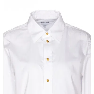 Bottega Veneta Womens White Knot Regular-fit Cotton Shirt In White