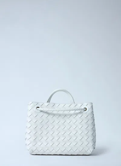 Bottega Veneta Women Small Andiamo Handbag In White