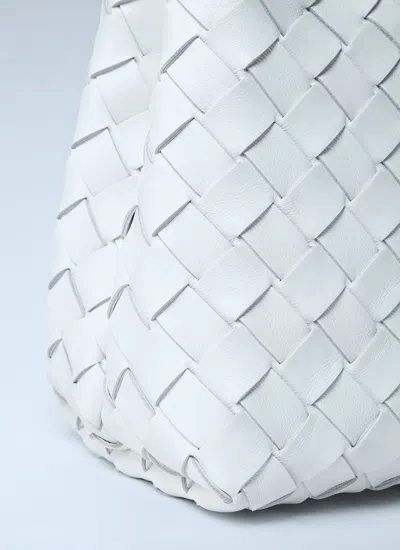 Bottega Veneta Women Small Andiamo Handbag In White