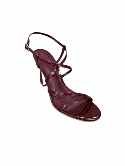 Cocco Miami Women's Zs 18915-23 Open Toe Heel In Deep Red In Silver