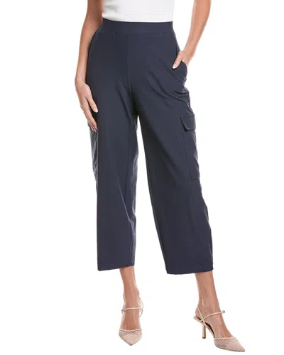 Eileen Fisher Stretch Crepe Cargo Pant In Blue