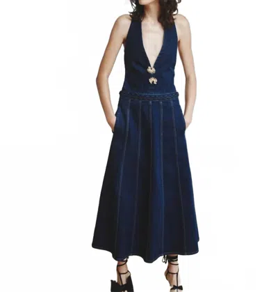 Hellessy Kika Denim Dress In Dark Wash In Blue
