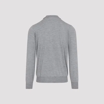 Brunello Cucinelli Brunelli Cucinelli Wool Cashmere Turtleneck Men In Gray