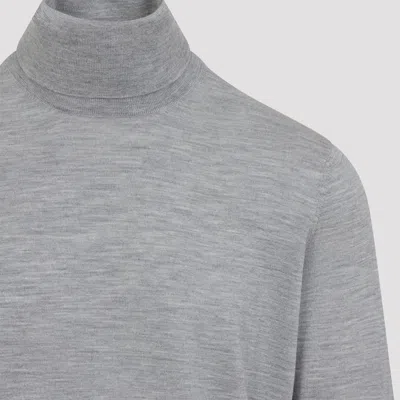 Brunello Cucinelli Brunelli Cucinelli Wool Cashmere Turtleneck Men In Gray