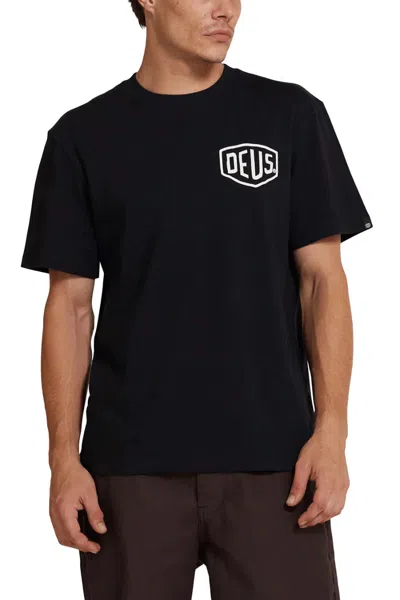 Deus Ex Machina Oversized Logo T-shirt In Black