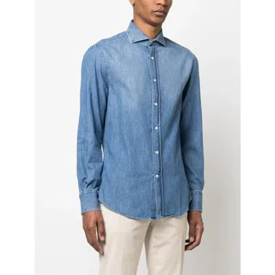 Brunello Cucinelli Button-up Denim Shirt In Blue