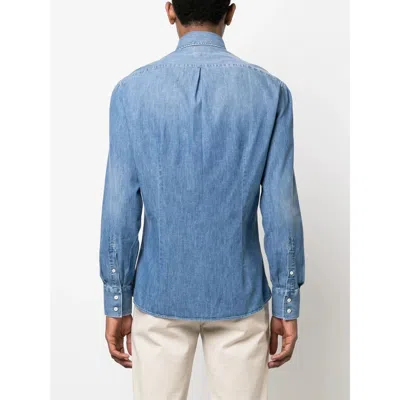 Brunello Cucinelli Button-up Denim Shirt In Blue