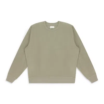 Aimé Leon Dore Tan Herringbone Terry Sweatshirt In Green