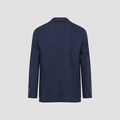 Brunello Cucinelli Single-breasted Denim Blazer In Blue