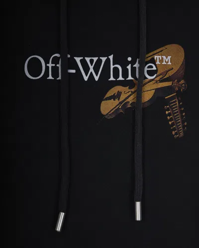 Off-white Washed Black Cupid Arrow Skate Logo Hoodie