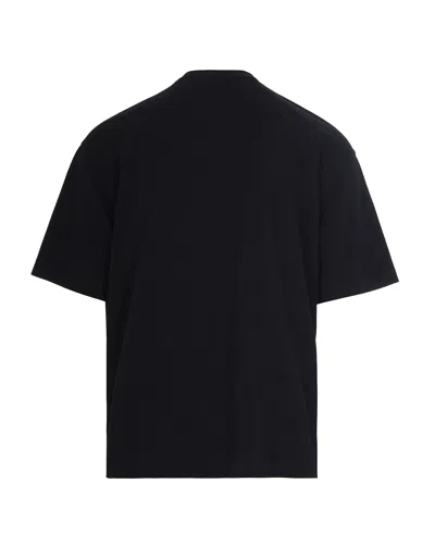 Off-white Oversized Black T-shirt With Contrasting Logo Print In Cotton