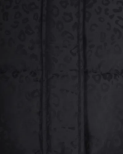 Colmar Animal Print Down Jacket With Maxi Collar Black In Black