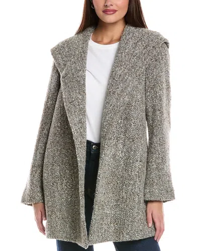 Fleurette Short Wool-blend Jacket In Gray