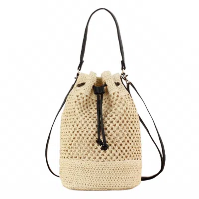 Accity Women's Farrah Woven Bag In Beige In Sand