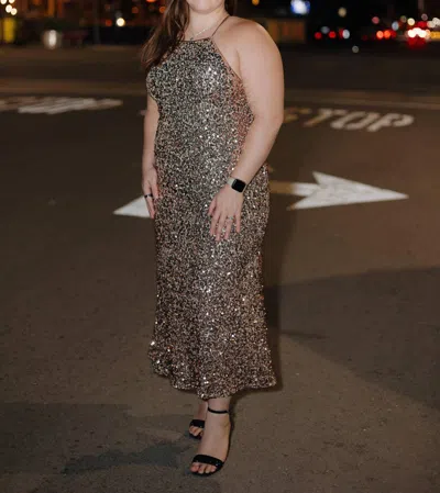 Dress Forum Quinn Sequin Dress In Silver In Silver