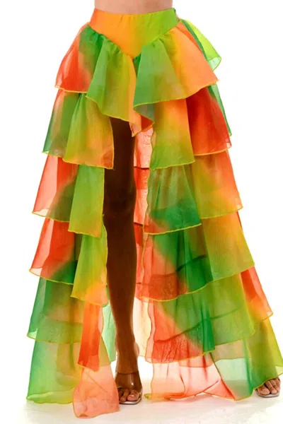 Highlight Women's Sassy Maxi Skirt In Neon In Multi