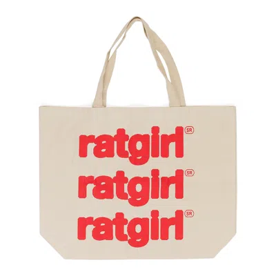 Stray Rats Natural Ratgirl Tote Bag In Sand
