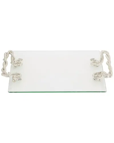 Olivia Riegel Serpentina Glass Tray In Transparent