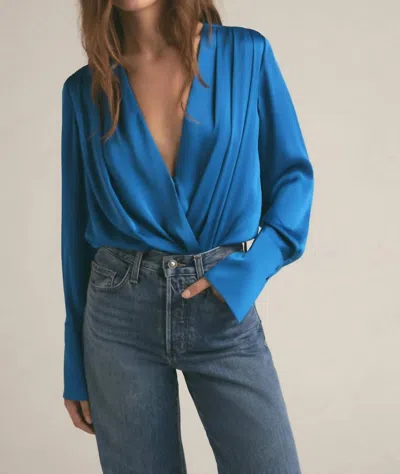 Favorite Daughter Date Blouse In Sapphire In Blue