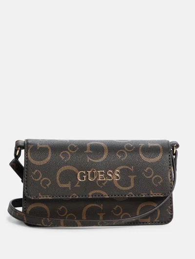 Guess Factory Eldoria Enlarged Logo Mini Crossbody In Pink