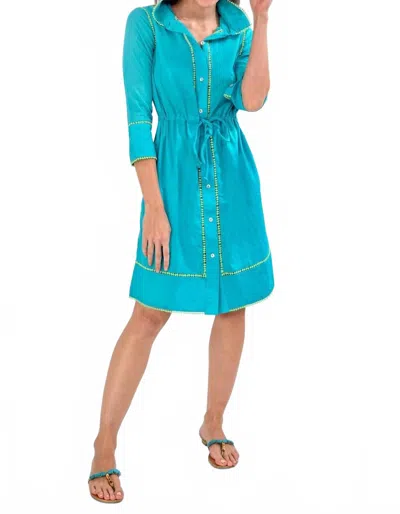 Gretchen Scott Glance My Way Dress In Turquoise In Blue