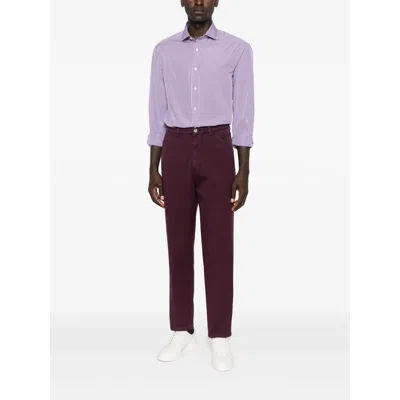 Brunello Cucinelli Gingham-check Shirt In Purple