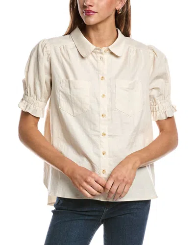 Fate Linen-blend Blouse In Neutral