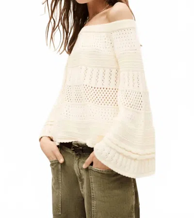 Ba&sh Daxie Long-sleeved Pullover In Beige In Neutral