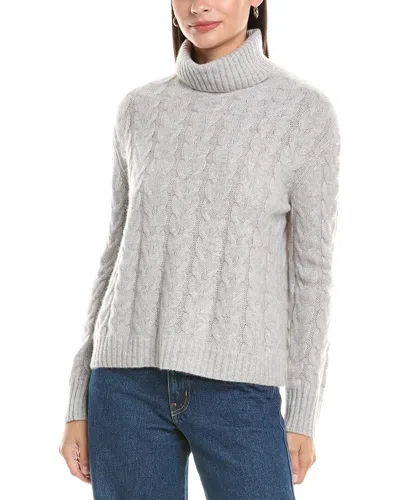 The Cashmere Project Turtleneck Cashmere Sweater In Gray
