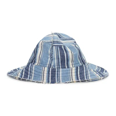 Roberto Sanchez Stripe  Bucket Hat - Blue In Blue
