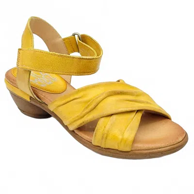 Miz Mooz Women Collette Heel Sandal In Marigold In Gold
