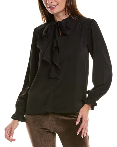 Nanette Lepore Scarf Blouse In Black