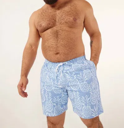 Chubbies Print 7-inch Swim Trunks In Blue